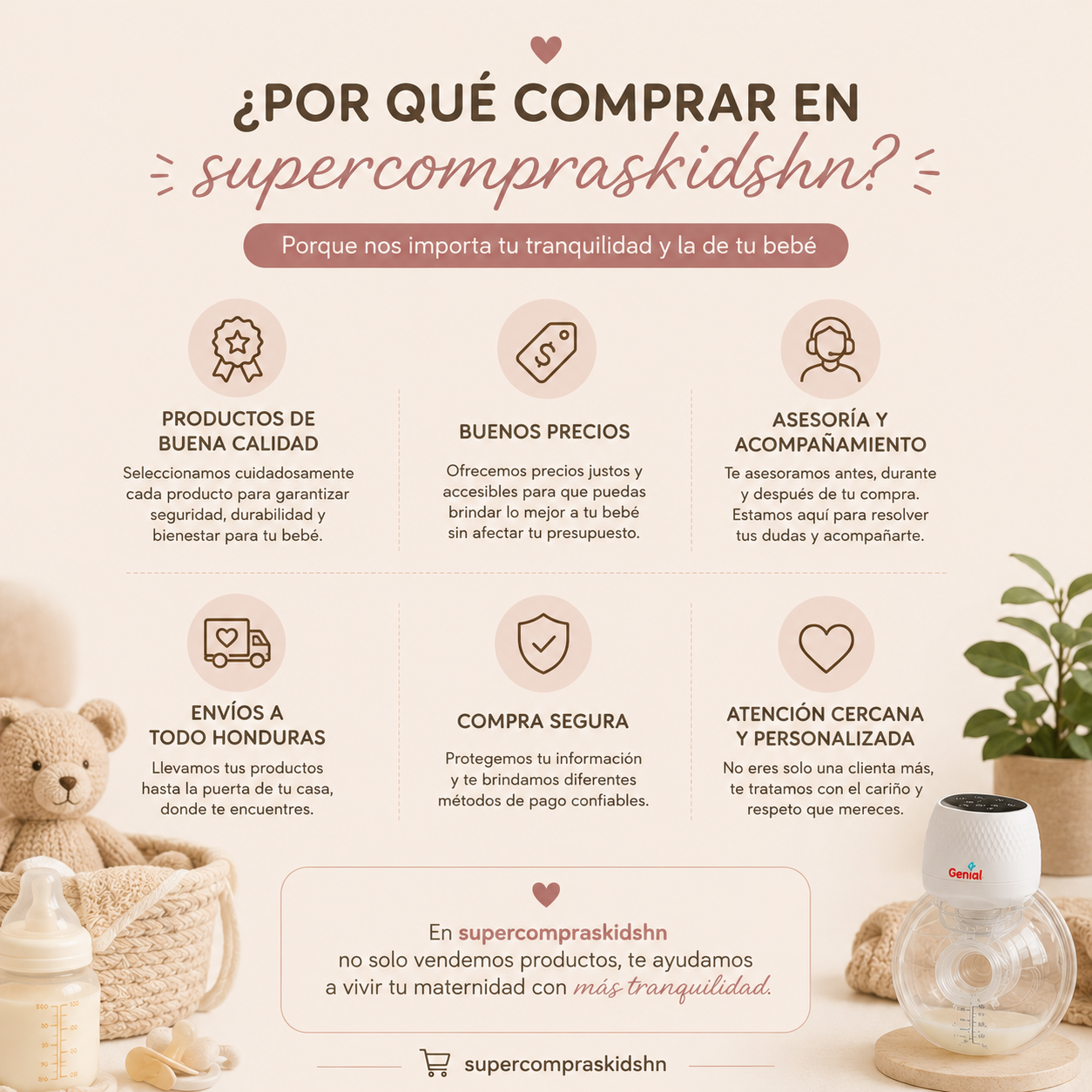 Extractor de leche manos libres Genial Dove