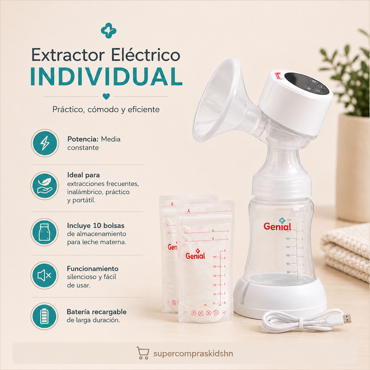 Extractor eléctrico individual Genial