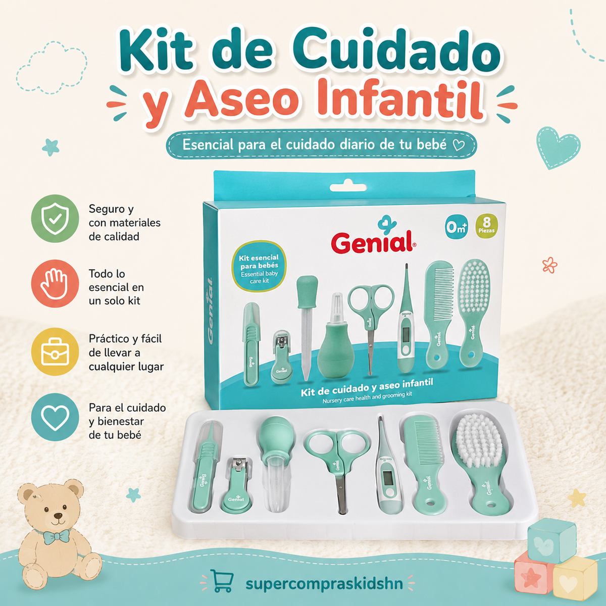 Kit de Cuidado y Aseo Infantil Genial