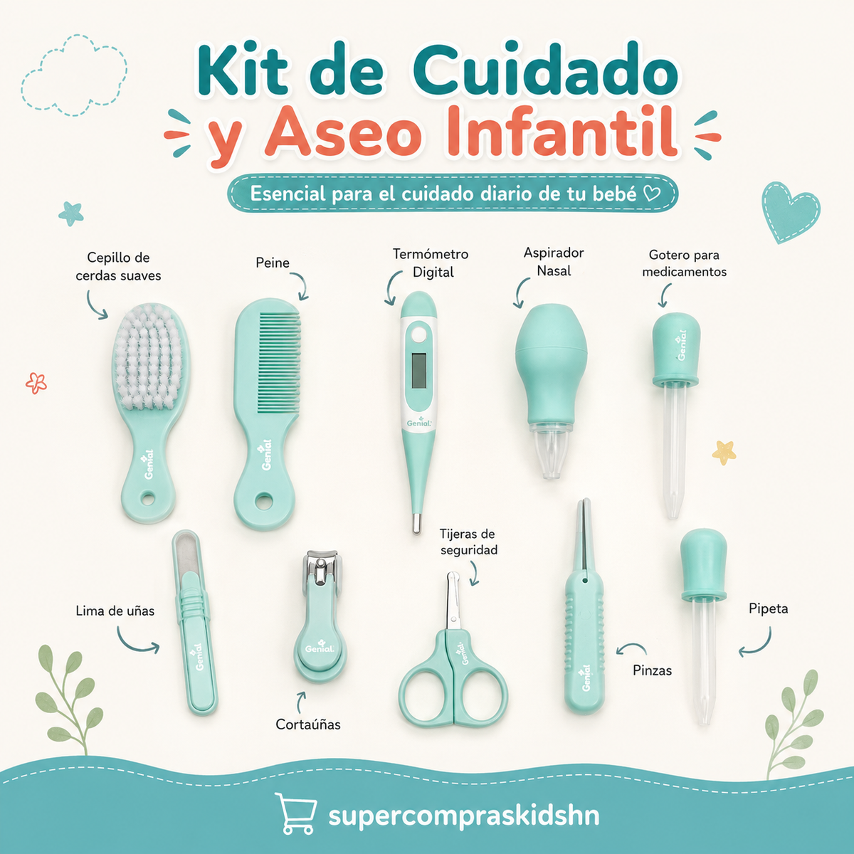 Kit de Cuidado y Aseo Infantil Genial