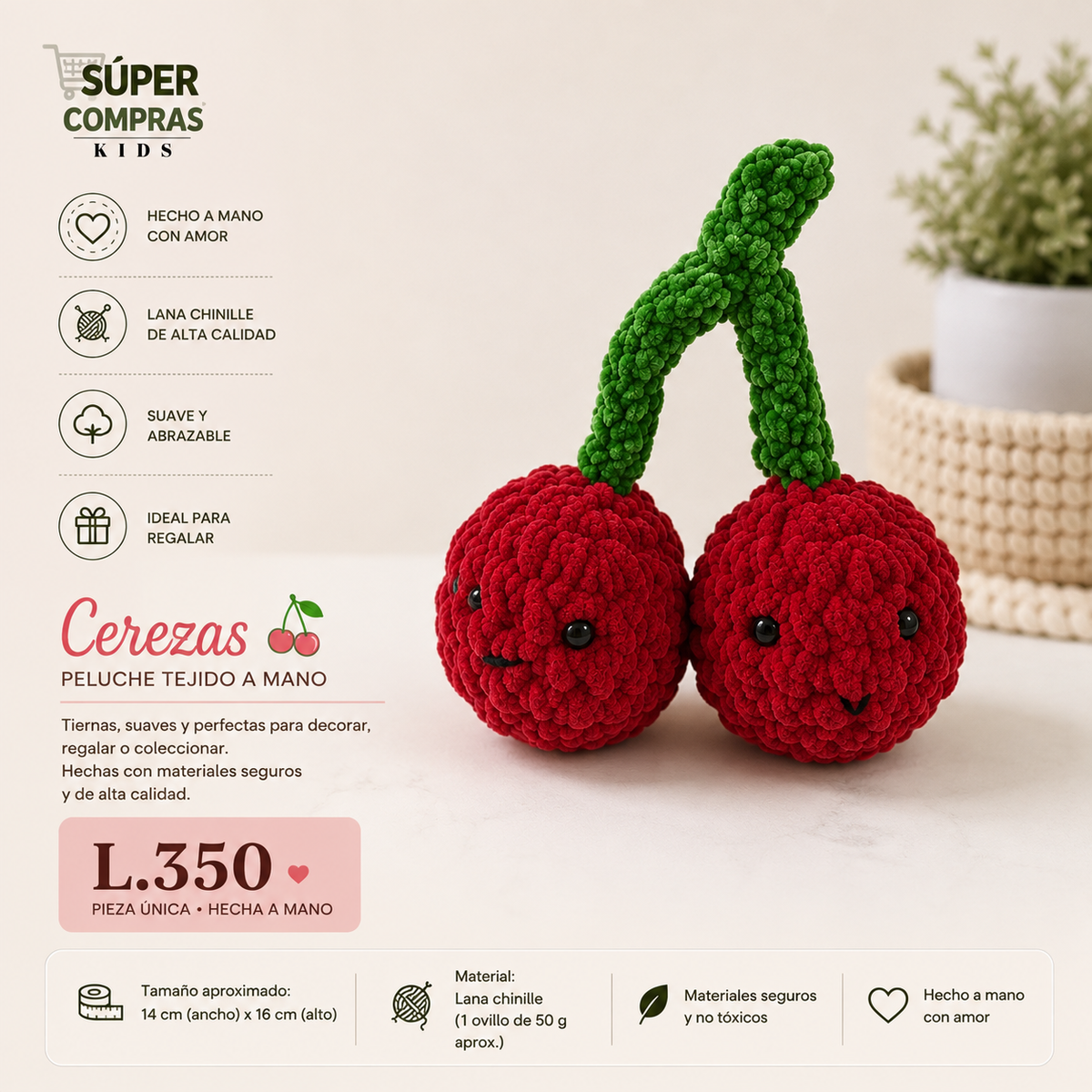 Cerezas de Chenille