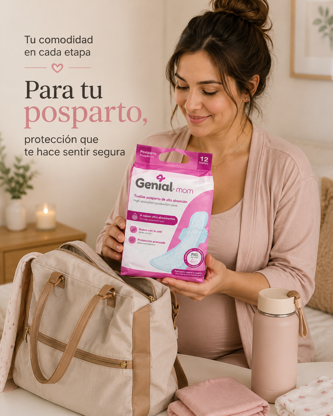 Toallas Posparto Genial Mom – 12 unidades