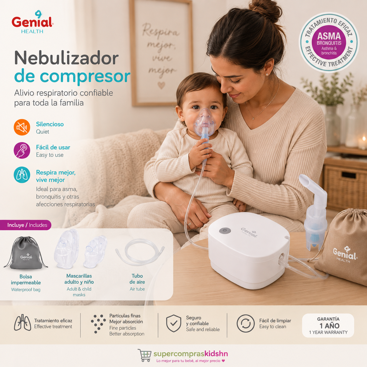 Nebulizador de Compresor Genial Health