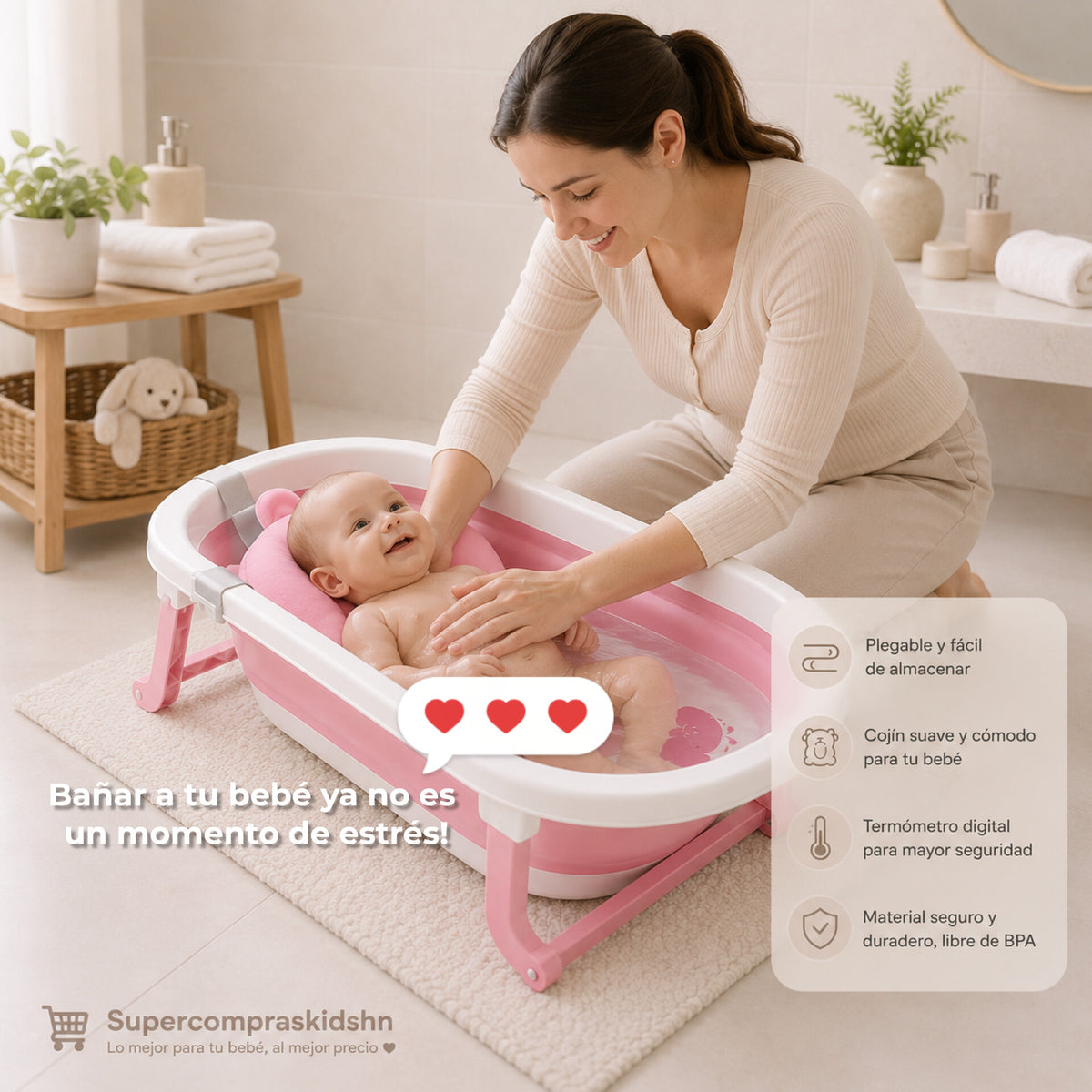 Bañera Plegable para Bebé