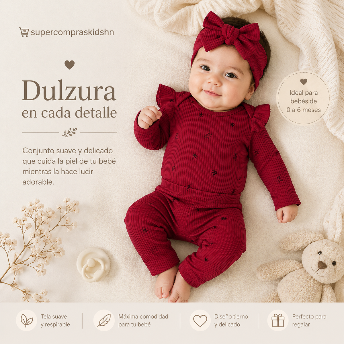 Conjunto para bebé de 3 piezas