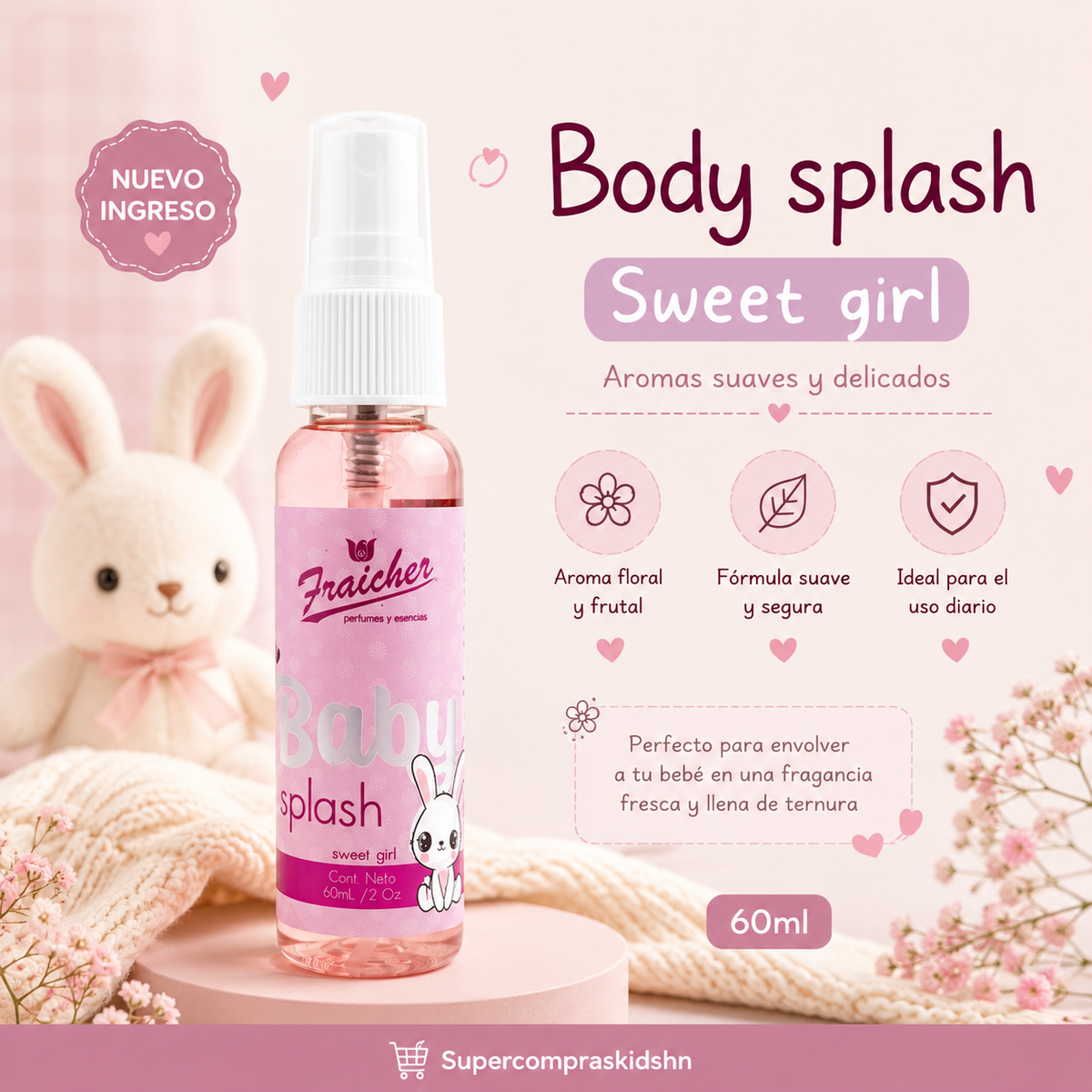 Body Splash para Bebés – 60 ml