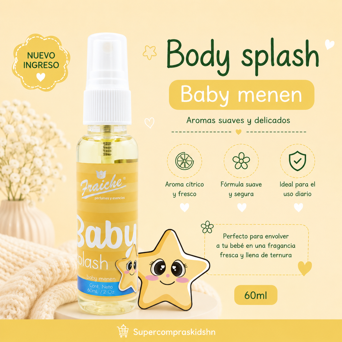 Body Splash para Bebés – 60 ml