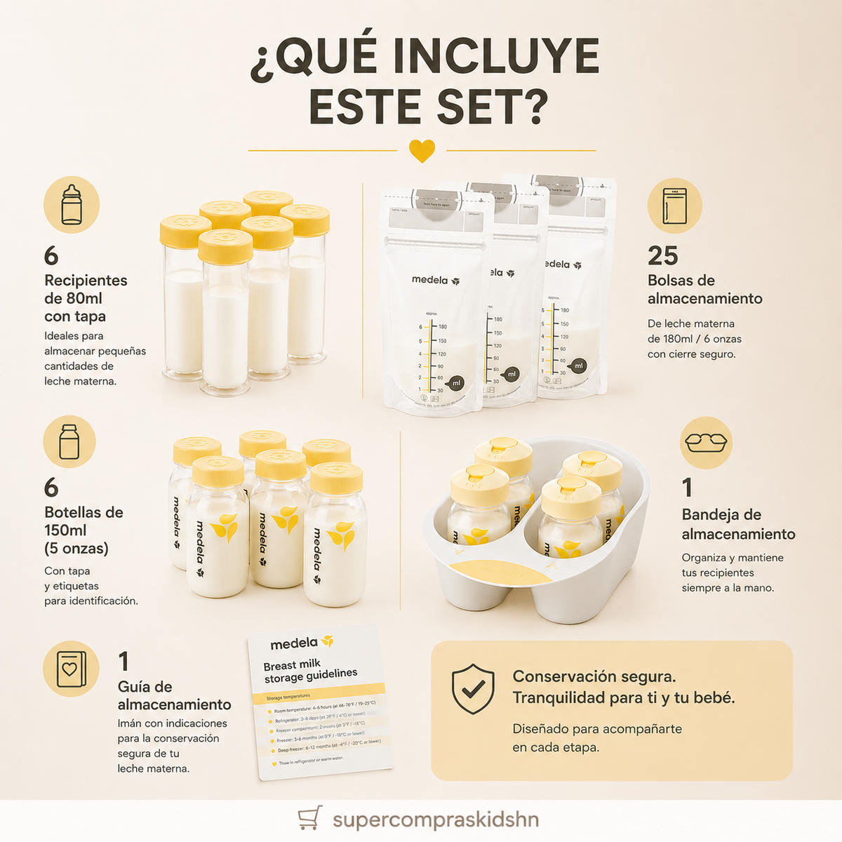 Set de Almacenamiento de Leche Materna Medela