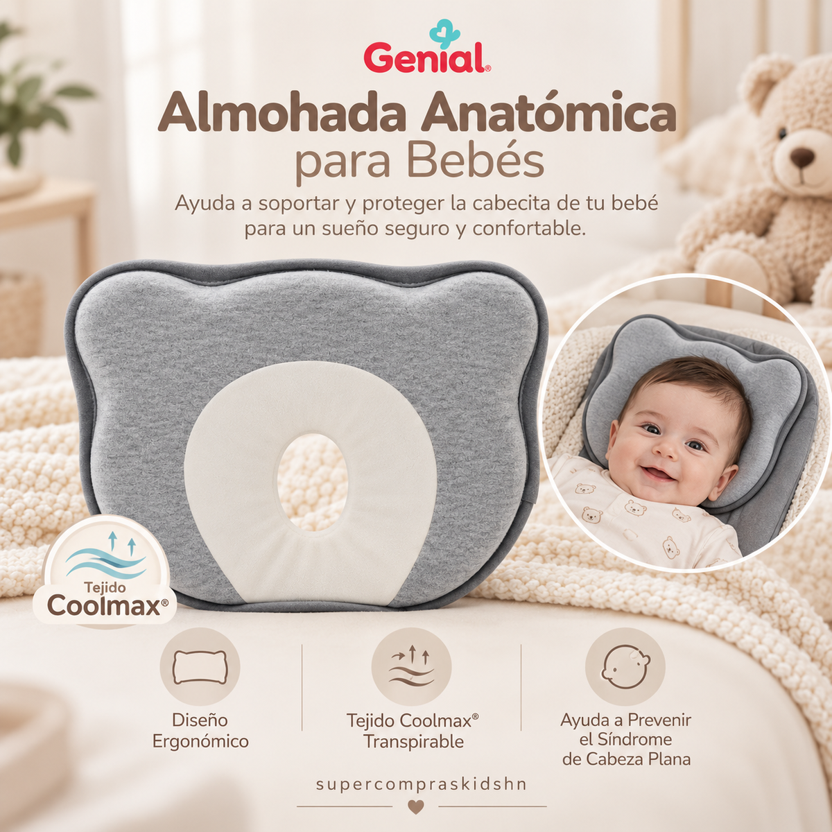 Almohada Anatómica para Bebés