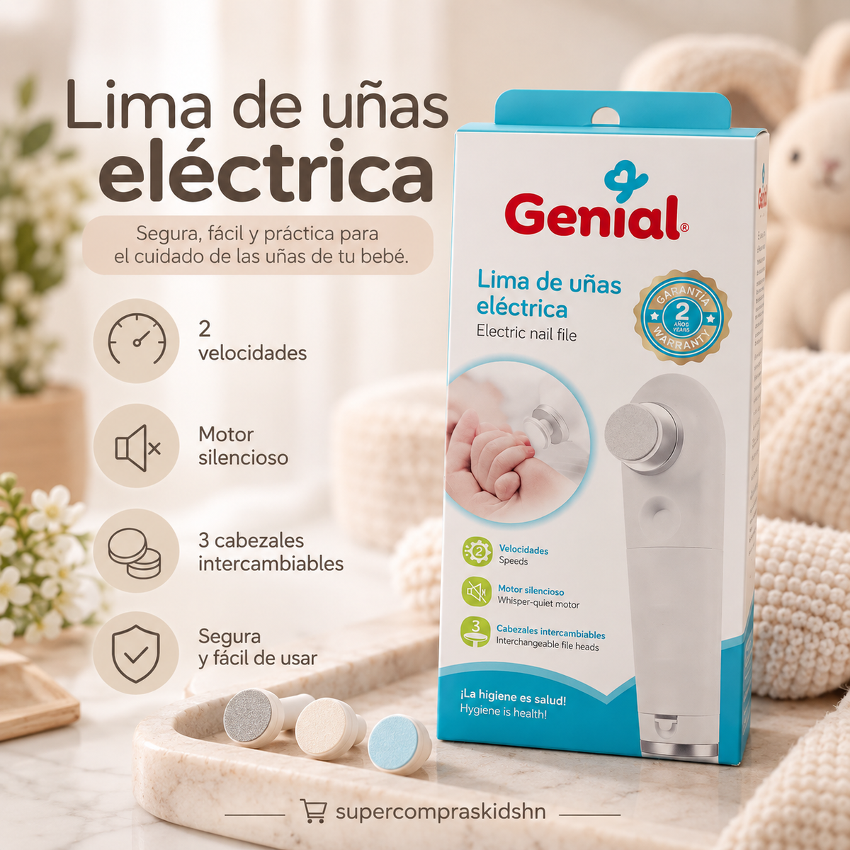 Lima de uñas eléctrica Genial